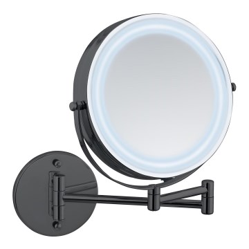 WENKO 71559800 - Зеркало POWER-LOC 25,5x32 cm черное