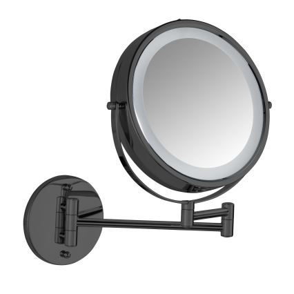 WENKO 71559800 - Зеркало POWER-LOC 25,5x32 cm черное