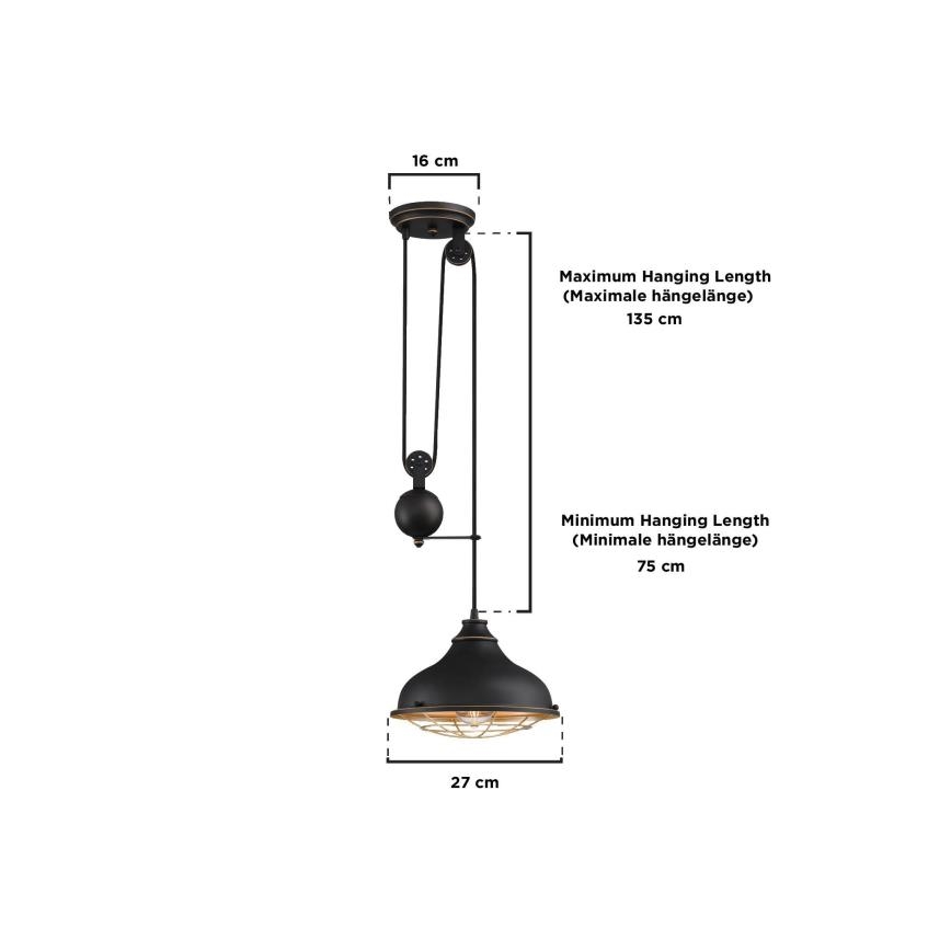 Westinghouse 61249 - Подвесная люстра CHAVES 1xE27/60W/230V