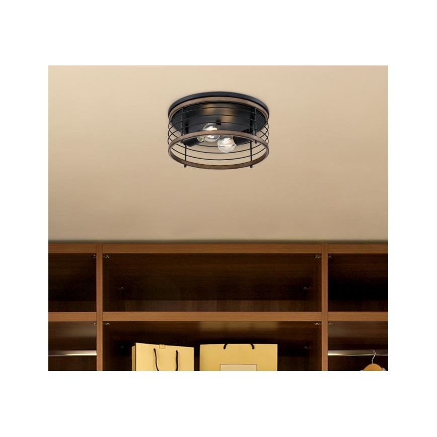 Westinghouse 61250 - Стельовий світильник ACKTON 2xE27/60W/230V barnwood