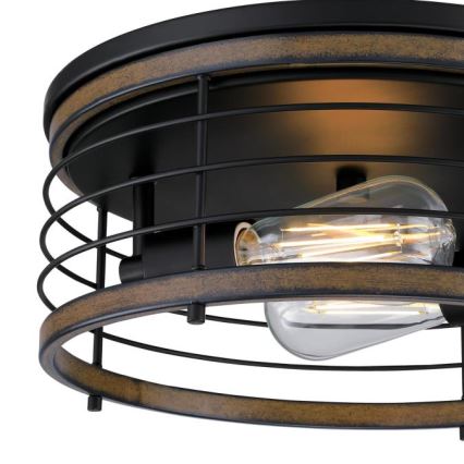 Westinghouse 61250 - Стельовий світильник ACKTON 2xE27/60W/230V barnwood