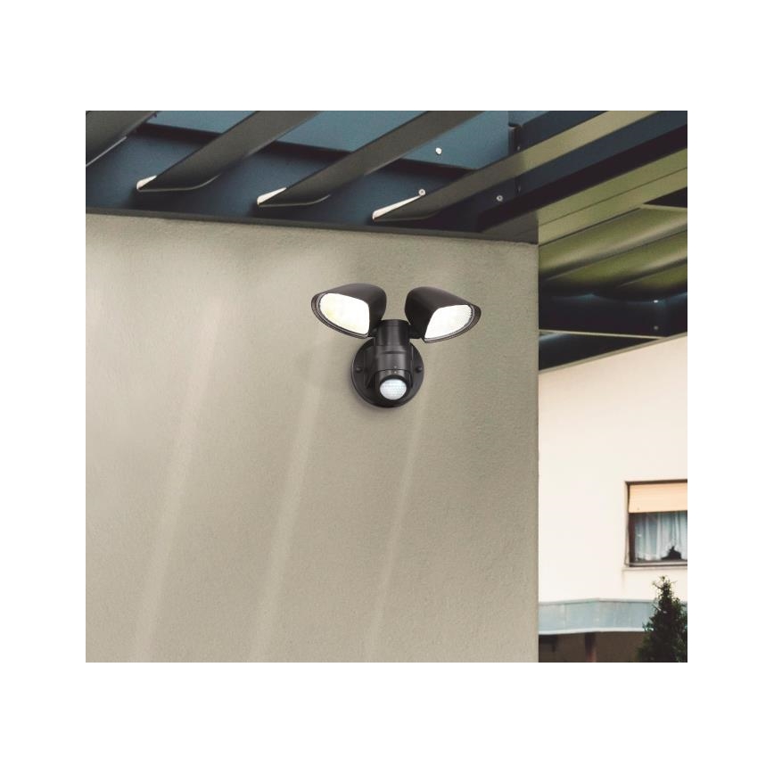 Westinghouse 63643 - Вуличний світлодіодний прожектор з датчиком LED/17,5W/230V IP44