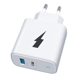 Winner Group - Адаптер зі швидкою зарядкою 1xUSB-C + 1xUSB-A Power Delivery 38W білий