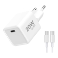 Winner Group- Адаптер зі швидкою зарядкою 1xUSB-C PD 20W + USB-кабель USB-C / USB-C 1м
