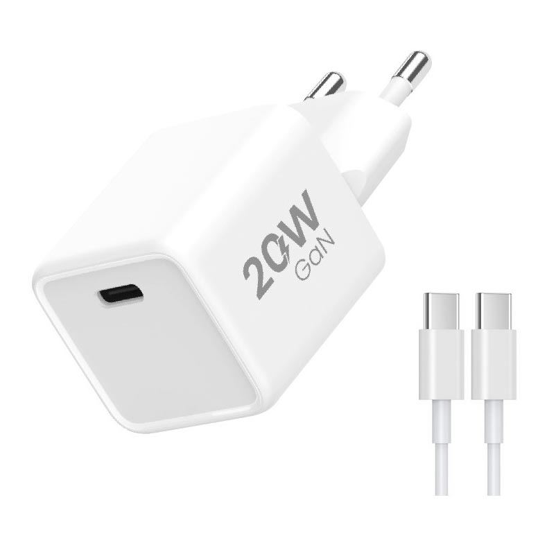Winner Group- Адаптер зі швидкою зарядкою 1xUSB-C PD 20W + USB-кабель USB-C / USB-C 1м