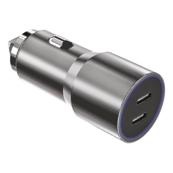 Winner Group - Автомобильное зарядное устройство 2xUSB-C Power Delivery 60W серебристый
