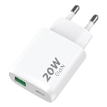 Winner Group - Блок быстрой зарядки 1xUSB-C + 1xUSB-A Power Delivery 20W белый