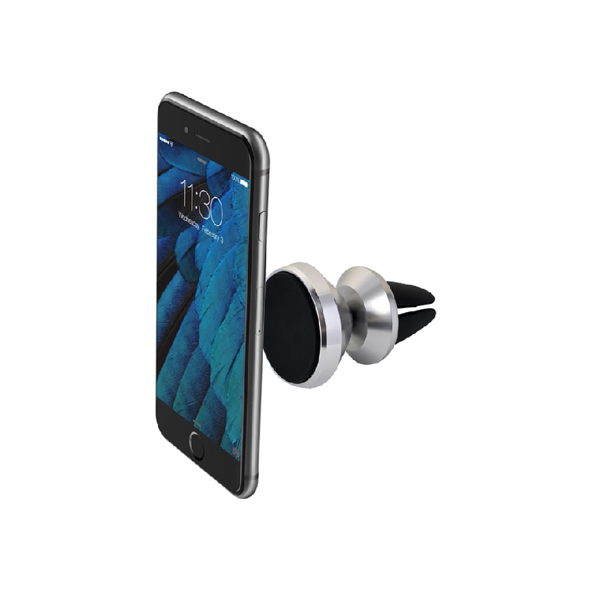 Winner Group - магнітний автомобільний тримач для телефону, срібний