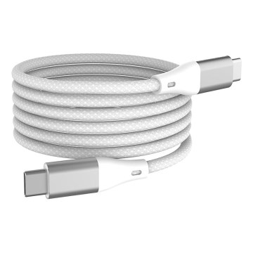 Winner Group - Магнітний USB-кабель USB-C / USB-C 60 Вт 1 м білий