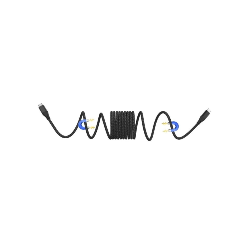 Winner Group - Магнитный USB-кабель USB-C / USB-C 60W 1 м черный