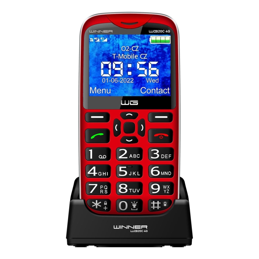 Winner Group - Мобільний телефон для людей похилого віку 1600 mAh червоний