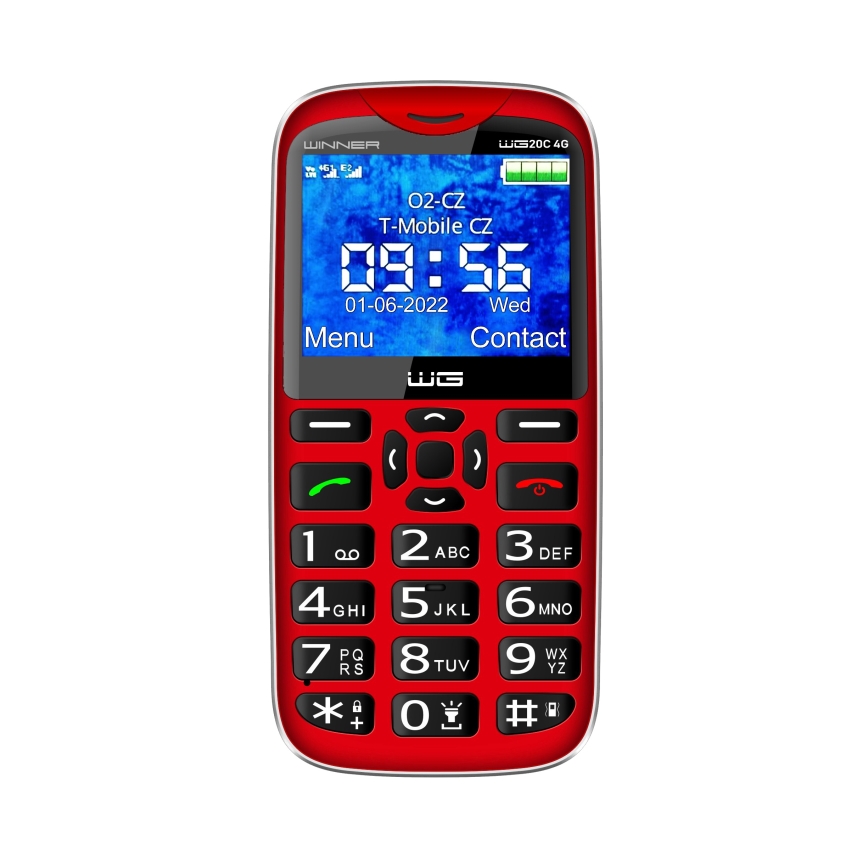 Winner Group - Мобільний телефон для людей похилого віку 1600 mAh червоний