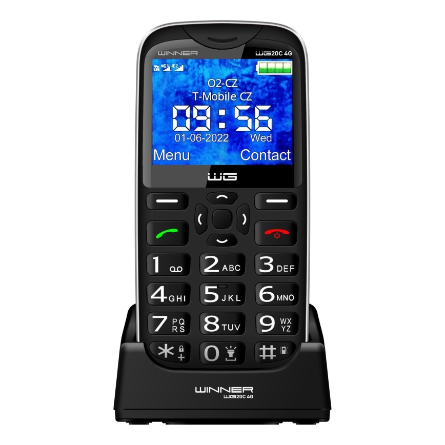 Winner Group - Мобільний телефон для людей похилого віку 1600 mAh чорний