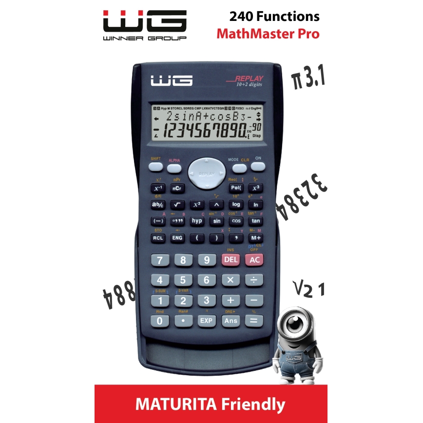 Winner Group - Научный калькулятор MathMaster Pro 1xLR44 черный