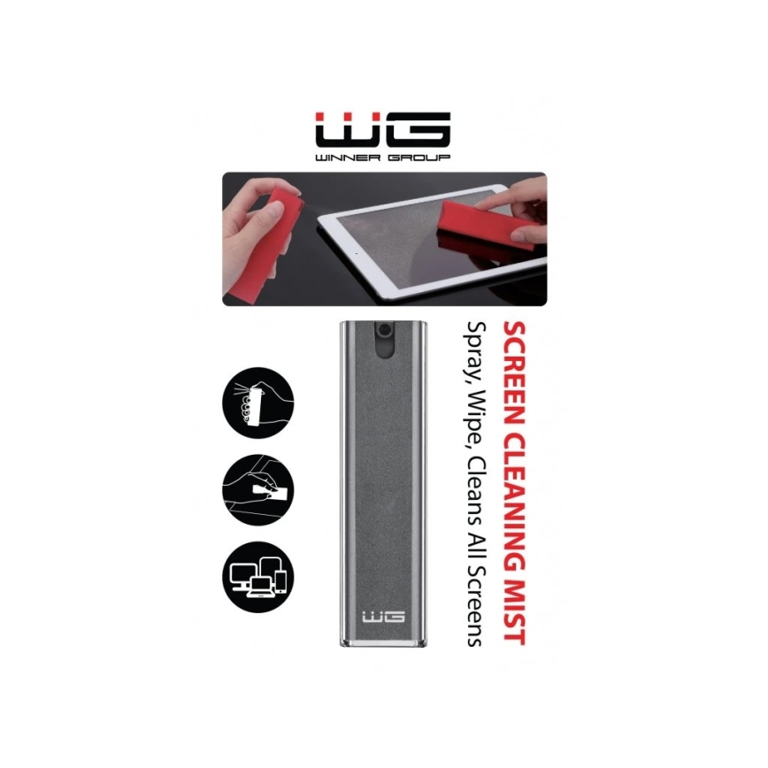 Winner Group - Очищувач екрана 2 в 1 чорний