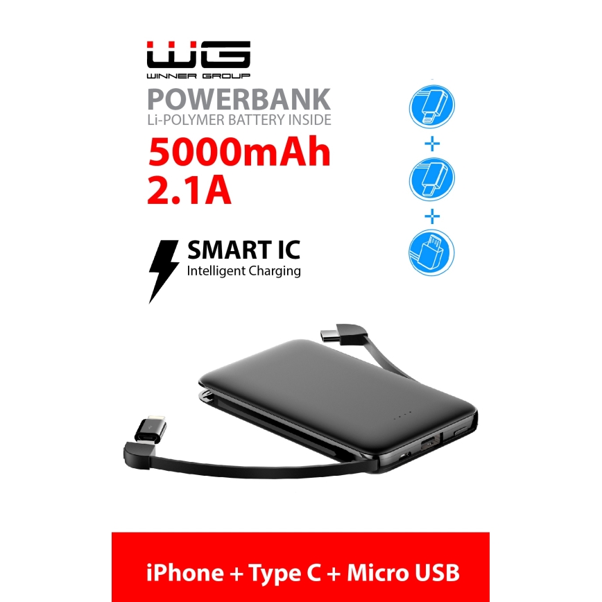 Winner Group - Повербанк 5000 mAh черный