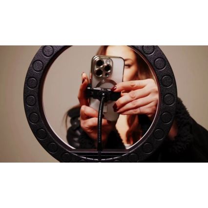 Winner Group - LED RGB підлогова лампа з регульованою яскравістю зі штативом і тримачем для влогу LED/10W/5V