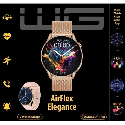 Winner Group - Розумний годинник AirFlex 2 Elegance 280 mAh IP68 золотий