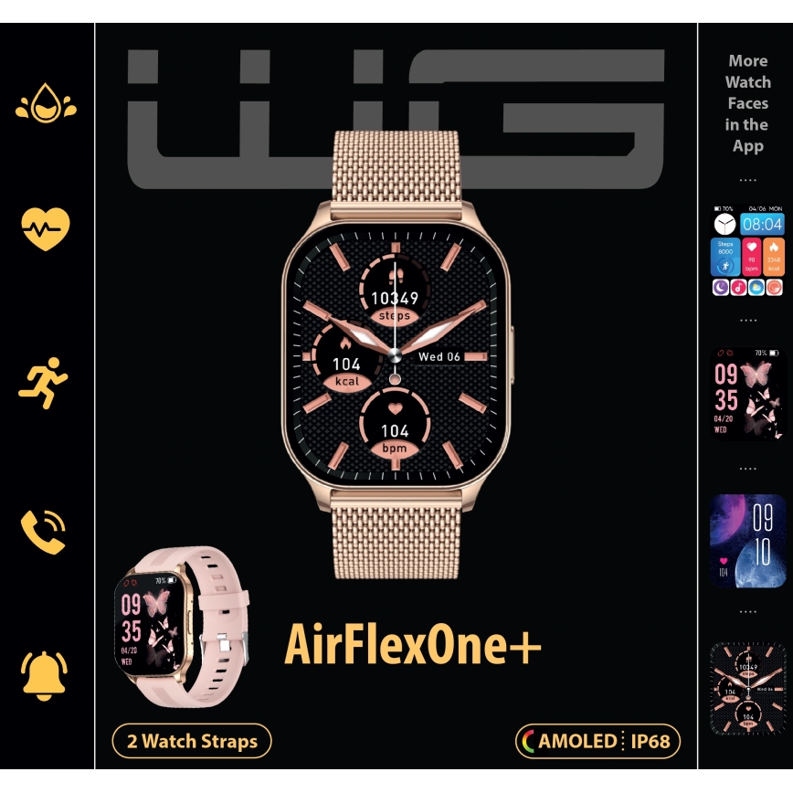 Winner Group - Розумний годинник AirFlexOne+ 300 mAh IP68 золотий