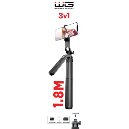 Winner Group - Селфи-палка 3в1 с подставкой 55 mAh 180 см черный