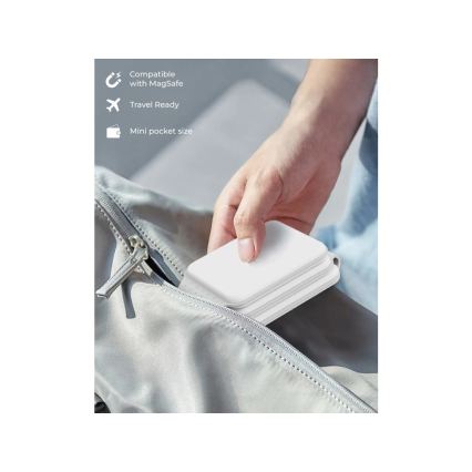 Winner Group - Складний бездротовий зарядний пристрій 3-в-1 MAXFLEX 22,5W білий