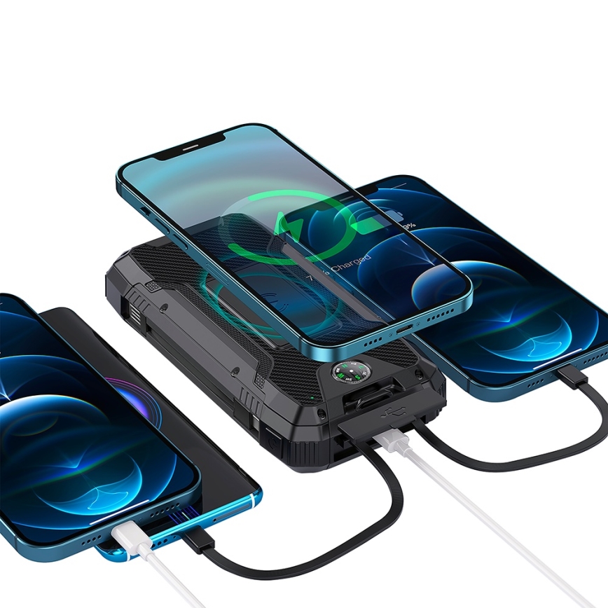 Winner Group - Універсальна мобільна батарея з бездротовою зарядкою і сонячною панеллю 20000 mAh 20W PD