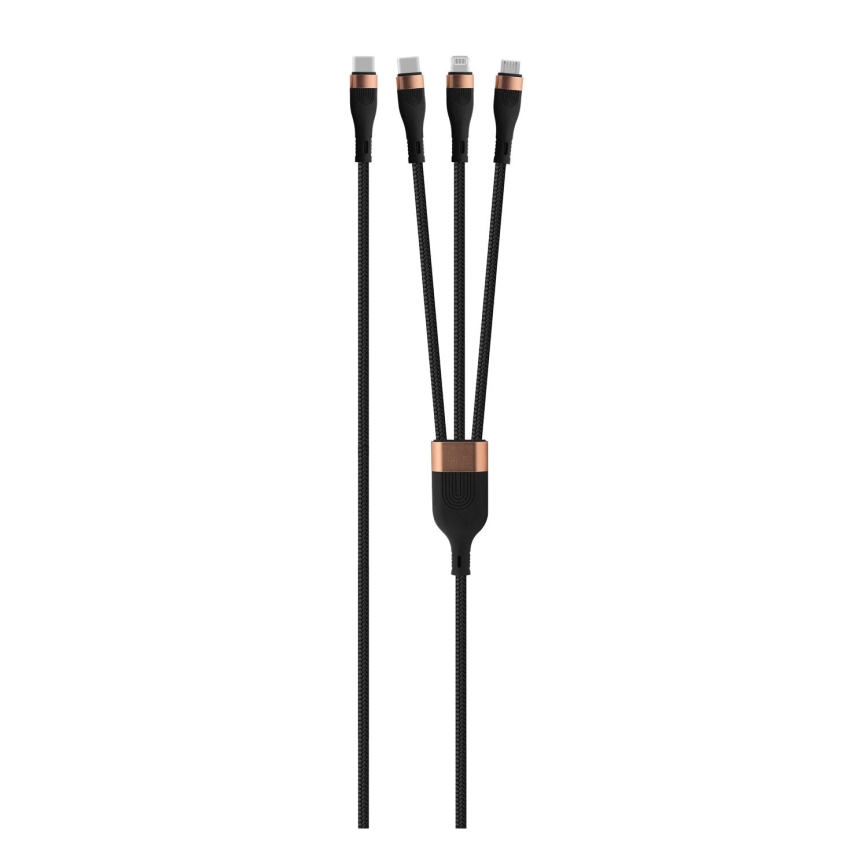 Winner Group -USB-кабель 3в1 USB-C / Lightning, USB-C и Micro USB 100W 1,5 м черный