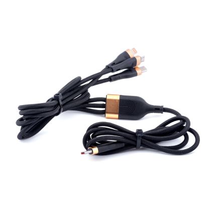 Winner Group -USB-кабель 3в1 USB-C / Lightning, USB-C и Micro USB 100W 1,5 м черный