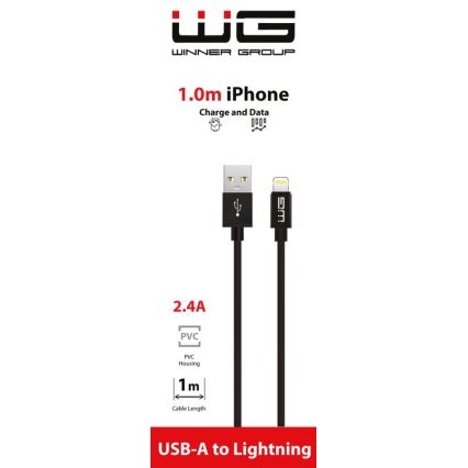 Winner Group - USB-кабель Lightning / USB-A 1 м черный