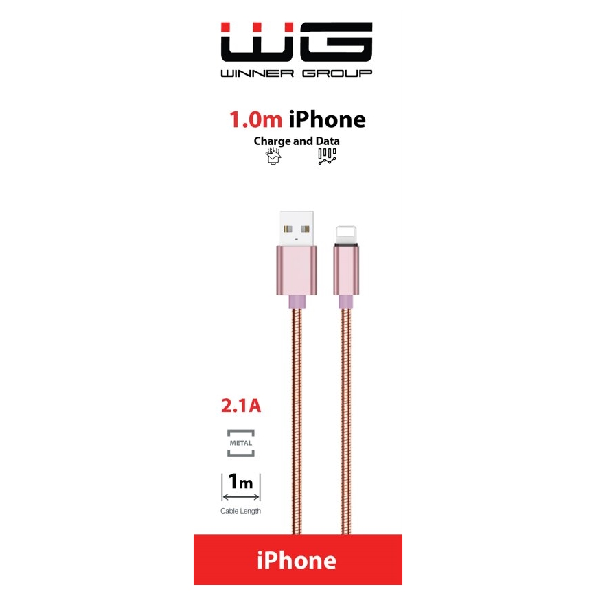 Winner Group - USB-кабель Lightning / USB-A 1м рожевий