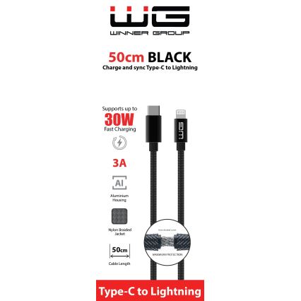 Winner Group - USB-кабель Lightning / USB-C 60W 50 см черный