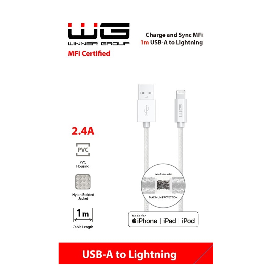 Winner Group - USB-кабель MFI Lightning / USB-A 1 м белый