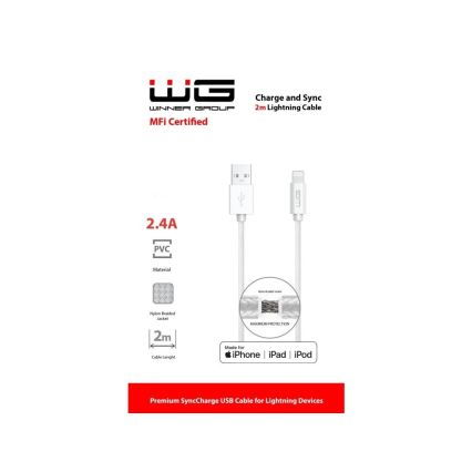 Winner Group - USB-кабель MFI Lightning / USB-A 2м білий