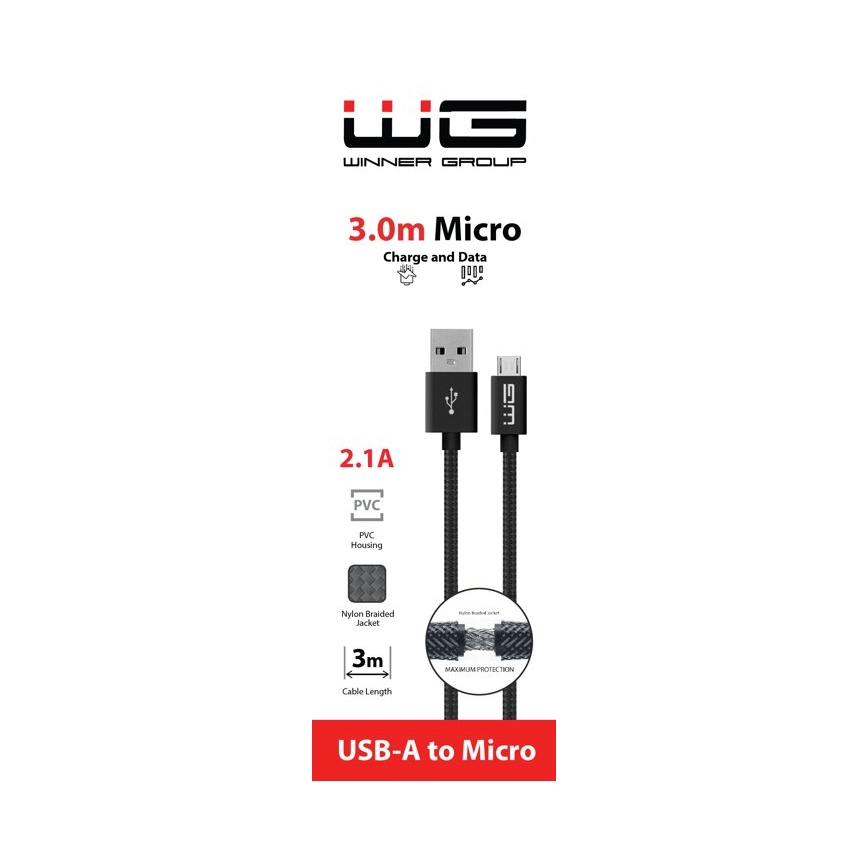 Winner Group - USB-кабель Micro USB / USB-A 3 м черный