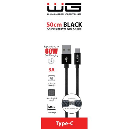 Winner Group - USB-кабель USB-C / USB-A 60W 50 см черный