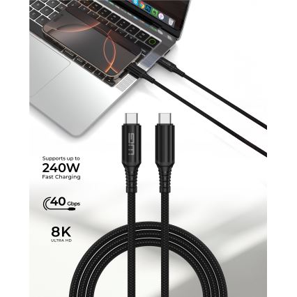 Winner Group - USB-кабель USB-C / USB-C 240W 1 м черный