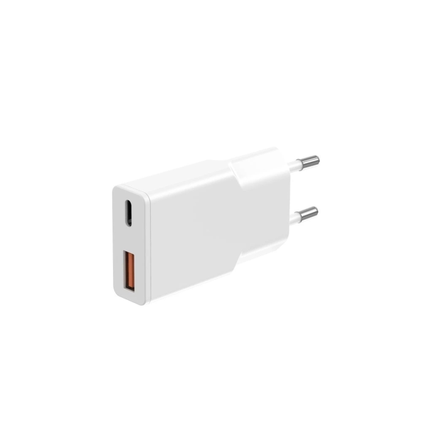 Winner Group - Зарядный адаптер GaN 1xUSB-A + 1xUSB-C 30 Вт белый