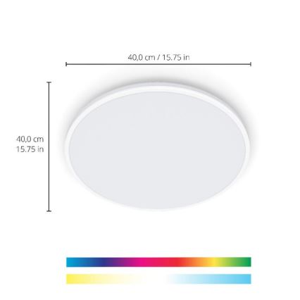 WiZ - Cтельовий LED RGBW світильник з регулюванням яскравості RUNE LED/21W/230V 2700-6500K Wi-Fi білий