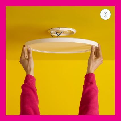WiZ - Світлодіодний RGB регульований за яскравістю стельовий світильник SUPERSLIM LED/22W/230V 2700-6500K Wi-Fi білий