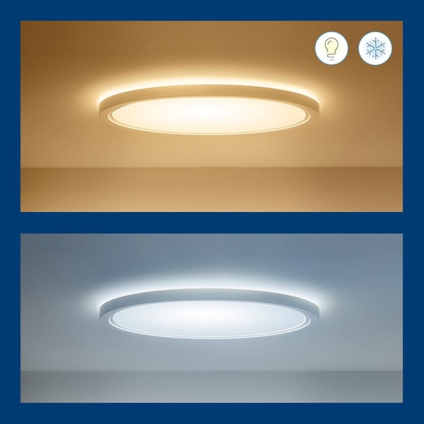 WiZ - LED RGB стельовий світильник з регулюванням яскравості SUPERSLIM LED/32W/230V 2700-6500K Wi-Fi білий