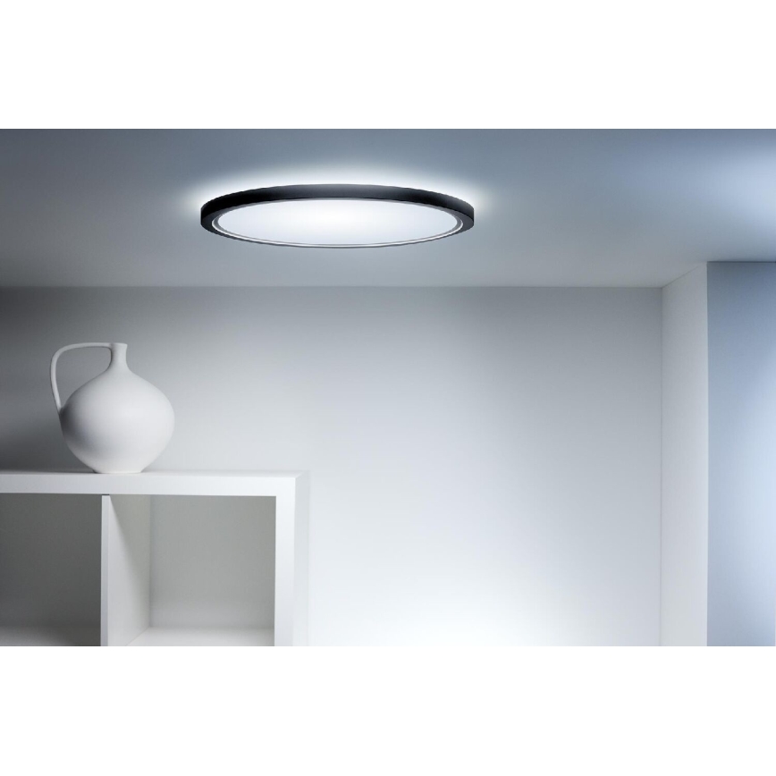 WiZ - LED RGB стельовий світильник з регулюванням яскравості SUPERSLIM LED/32W/230V 2700-6500K Wi-Fi чорний