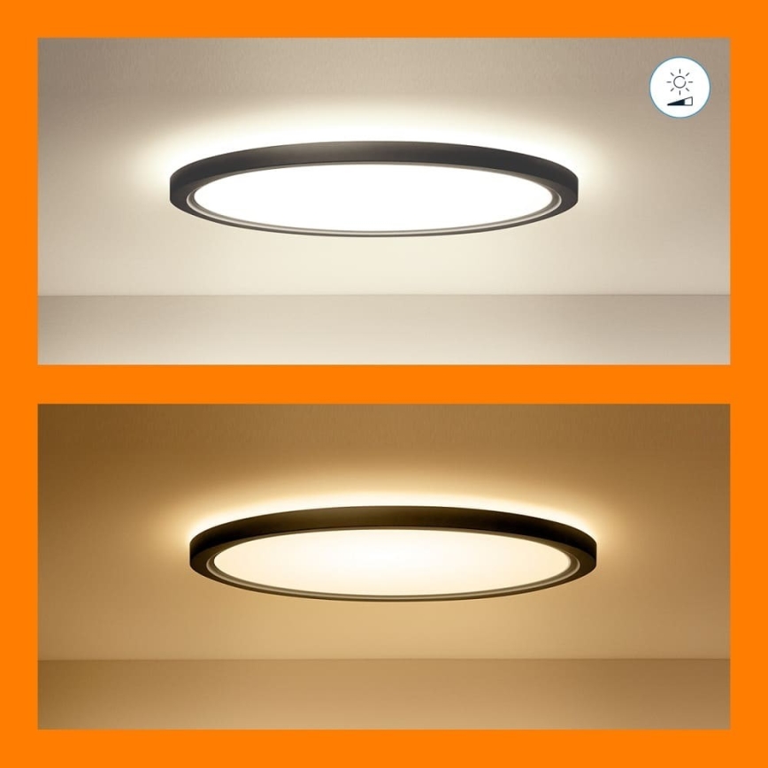 WiZ - LED RGB стельовий світильник з регулюванням яскравості SUPERSLIM LED/32W/230V 2700-6500K Wi-Fi чорний