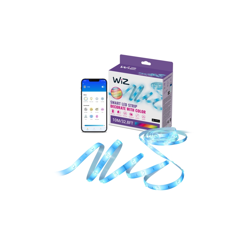 WiZ - LED RGB затемнювана стрічка 10m LED/12W/230V Wi-Fi
