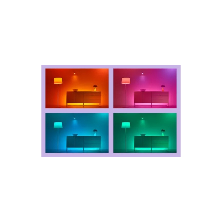 WiZ - LED RGBIC диммируемая светодиодная лента 4 м LED/10,2 Вт/5 В 2700-6500 К Wi-Fi