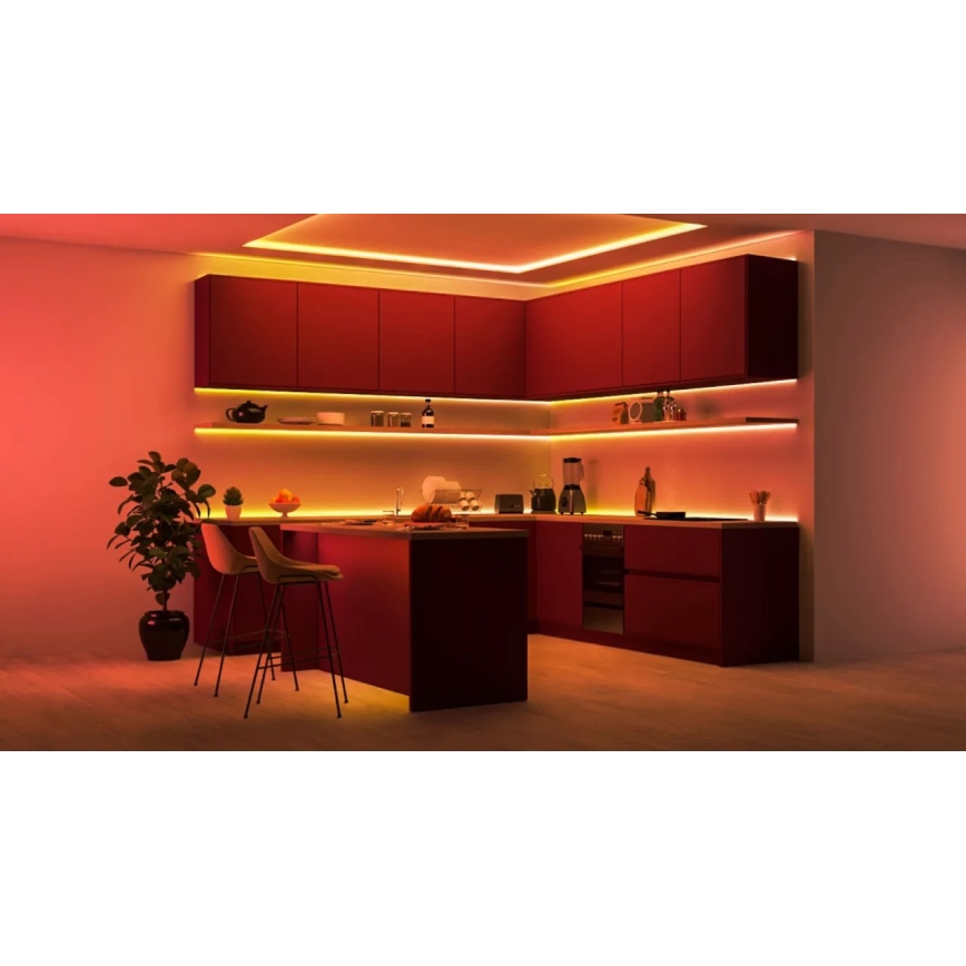 WiZ - LED RGBIC регульована стрічка 4m LED/10,2W/5V 2700-6500K Wi-Fi