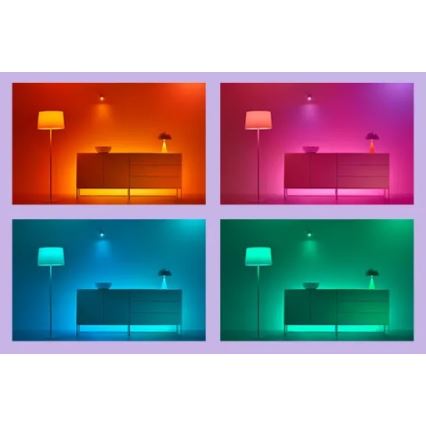 WiZ - LED RGBIC регульована стрічка 4m LED/10,2W/5V 2700-6500K Wi-Fi