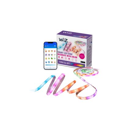 WiZ - LED RGBIC стрічка з регулюванням яскравості 10 м LED/21 Вт/230 В 2700–6500 К Wi‑Fi