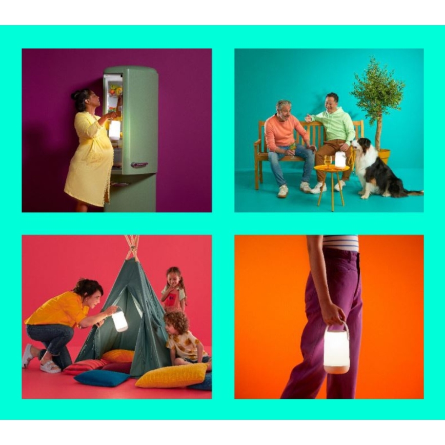 WiZ - LED RGBW диммируемая портативная лампа MOBILE LED/13,5W/5V 2200-6500K Wi-Fi 1800 mAh