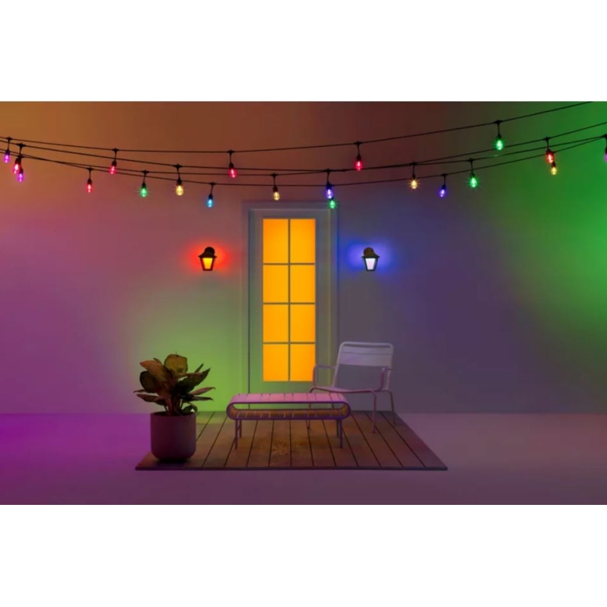 WiZ - LED RGBW Вуличний настінний світильник з регулюванням яскравості LED/9,5W/230V 2700-5000K IP44 Wi-Fi