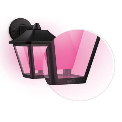 WiZ - LED RGBW Вуличний настінний світильник з регулюванням яскравості LED/9,5W/230V 2700-5000K IP44 Wi-Fi